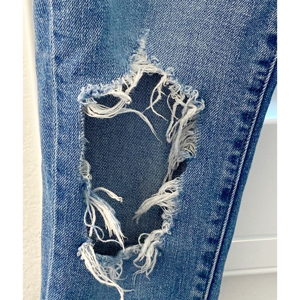 Levi's 721 ๐High Rise Skinny Women's Jeans Size 25 Medium Wash Knee Holes - Picture 8 of 11